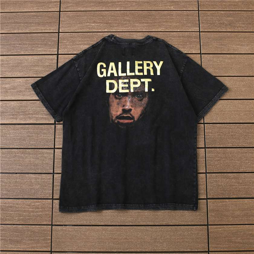 71_88 GALLERY DEPT.字母人像印花短袖T恤 黑色 S-XL