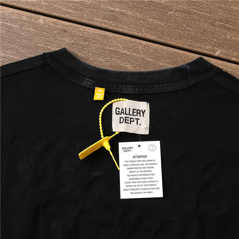 71_88 GALLERY DEPT.字母人像印花短袖T恤 黑色 S-XL