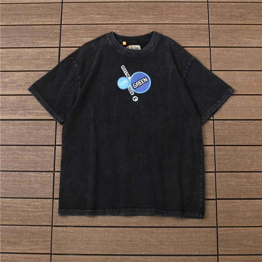 71_88 GALLERY DEPT.字母人像印花短袖T恤 黑色 S-XL