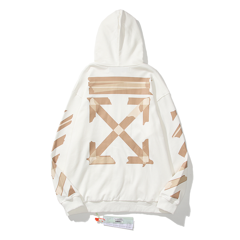 11_6016 Off White Hoodie With Ziper