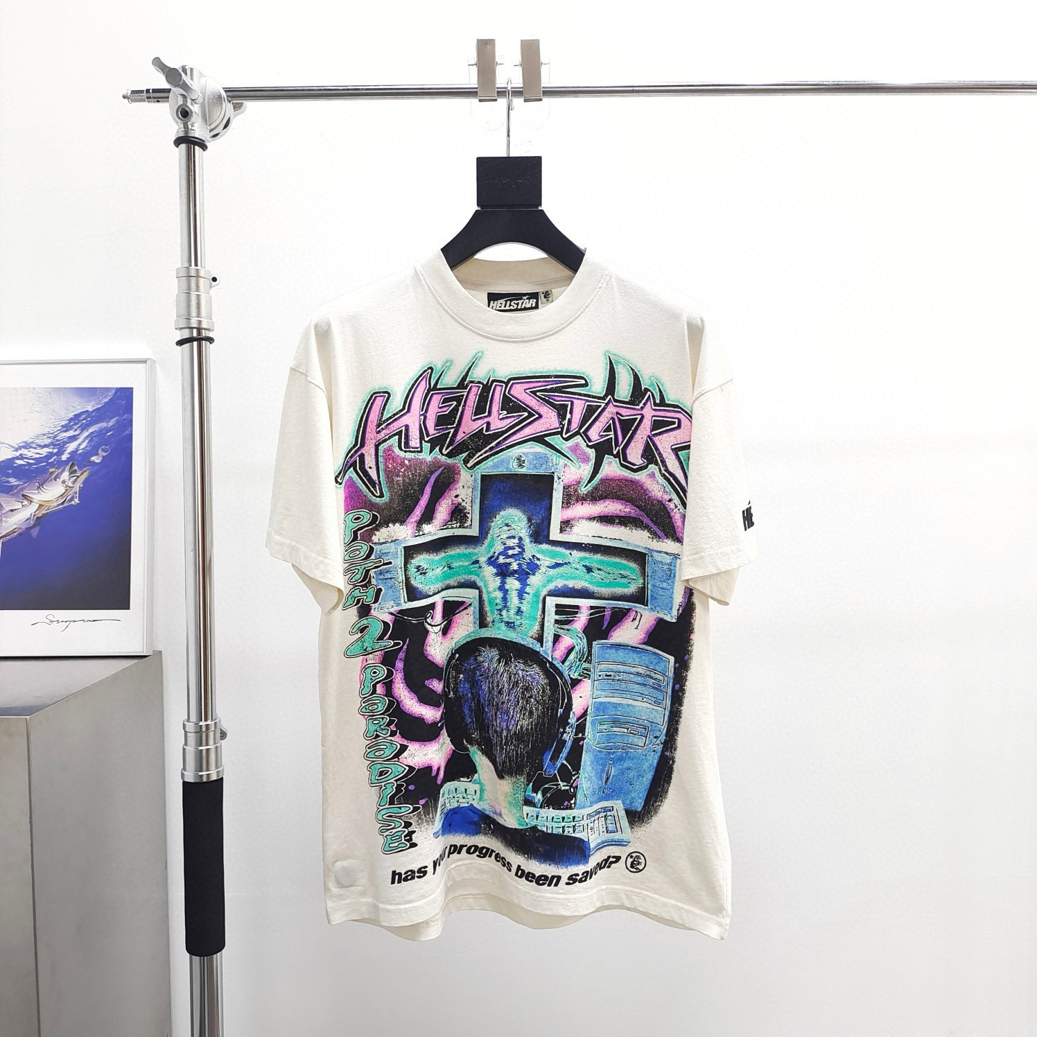 90_[1:1 NFC tag quality] Hellstar T-shirt